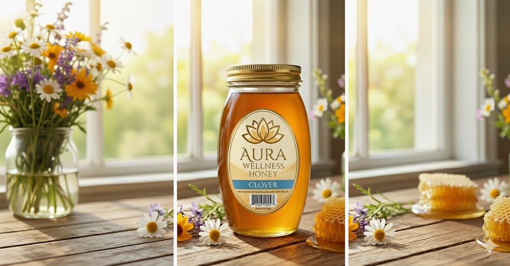 Aura Wellness Clover Honey 1lb
