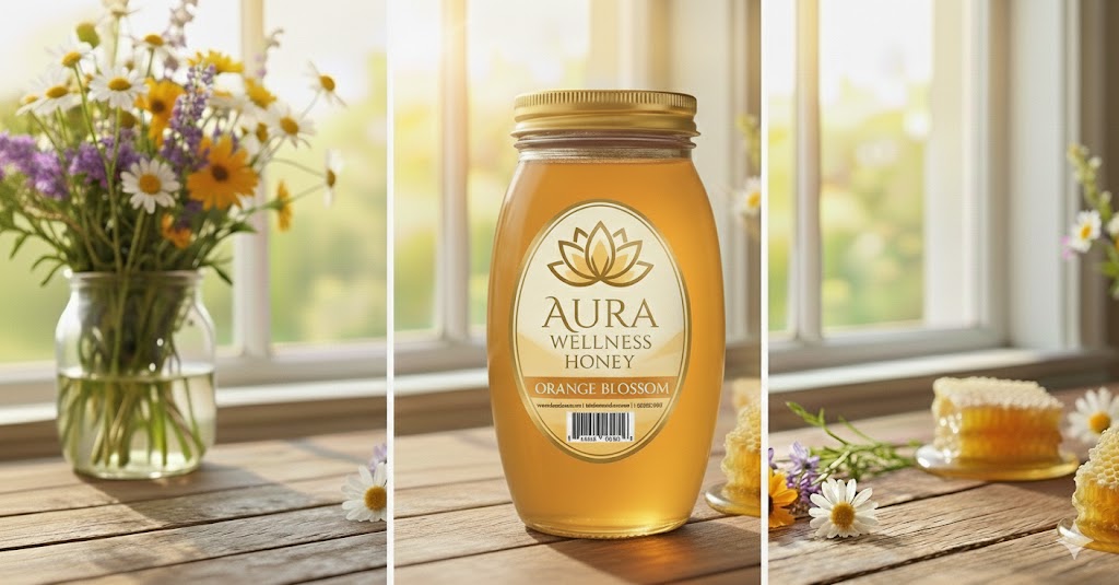 Aura Wellness Orange Blossom Honey 8oz