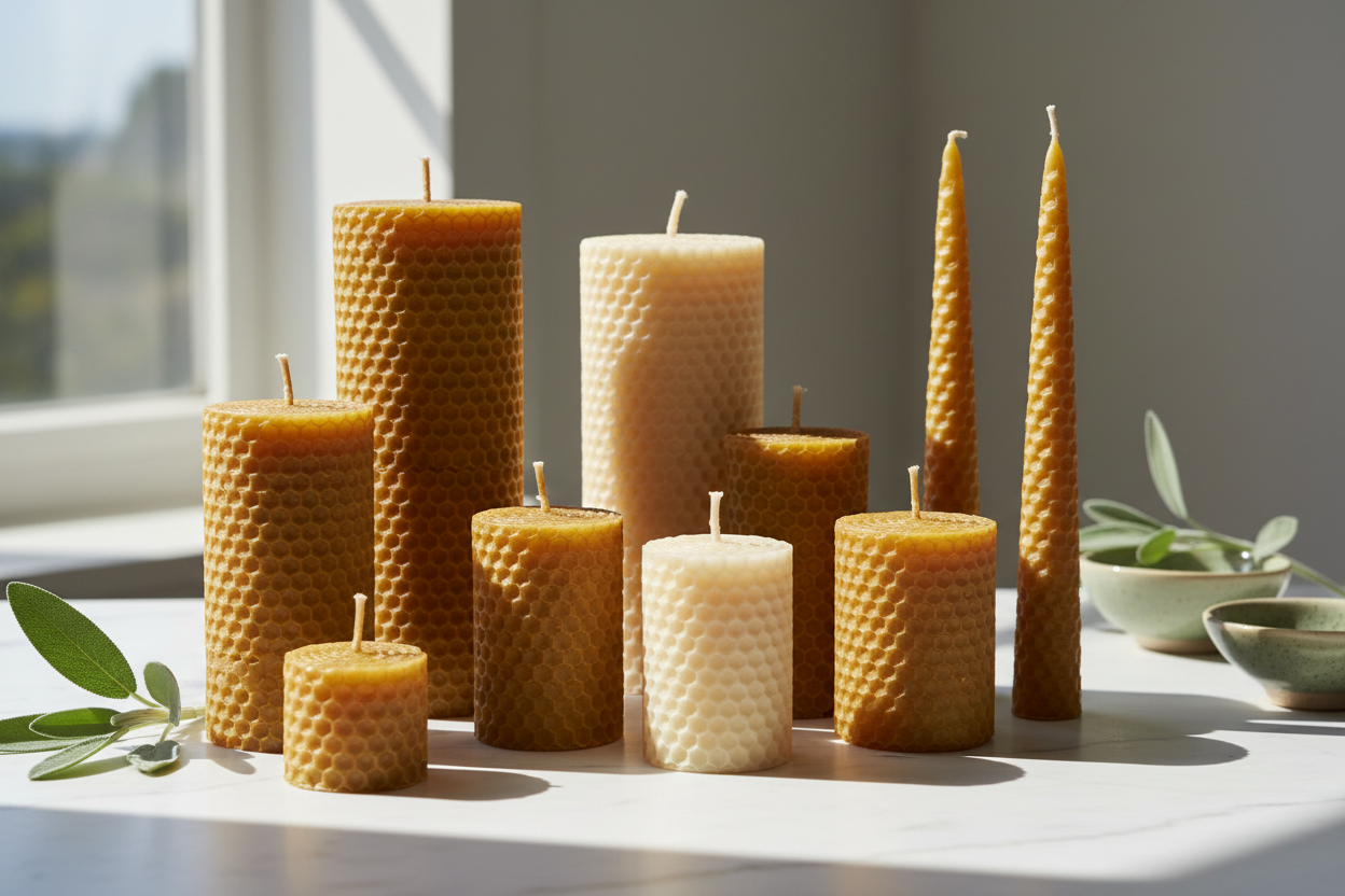 Generate image for beeswax candles